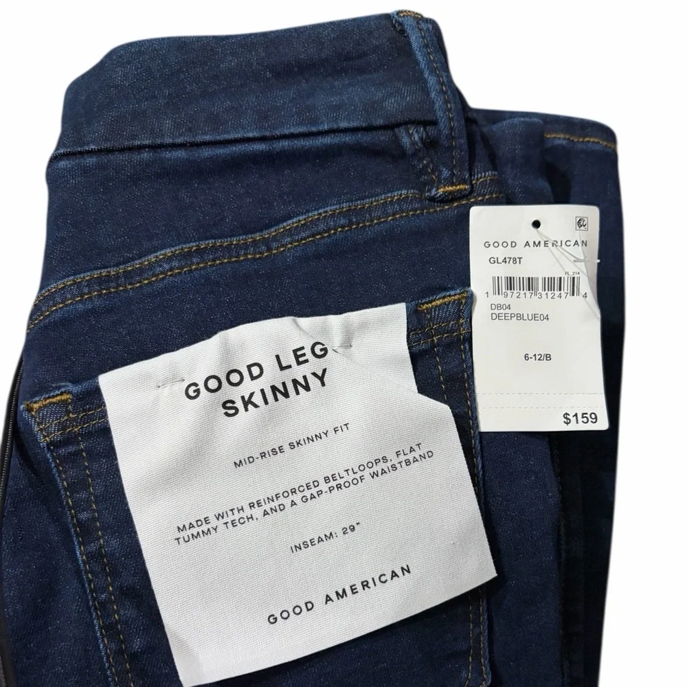 Good American Always Fits Good Legs Straight Jeans 14-18 New - Picture 5 of 7